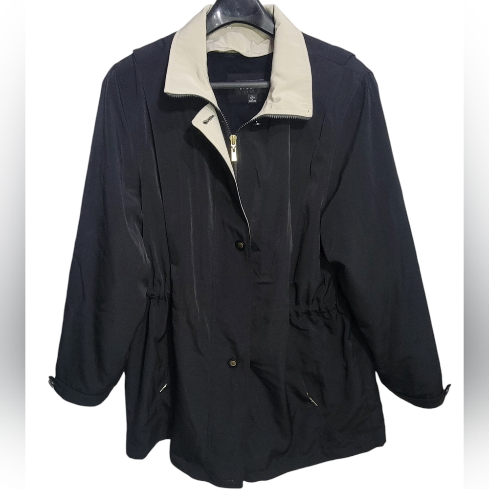 Braetan Women's Large Lined Black Tan Jacket Coat Gorpcore